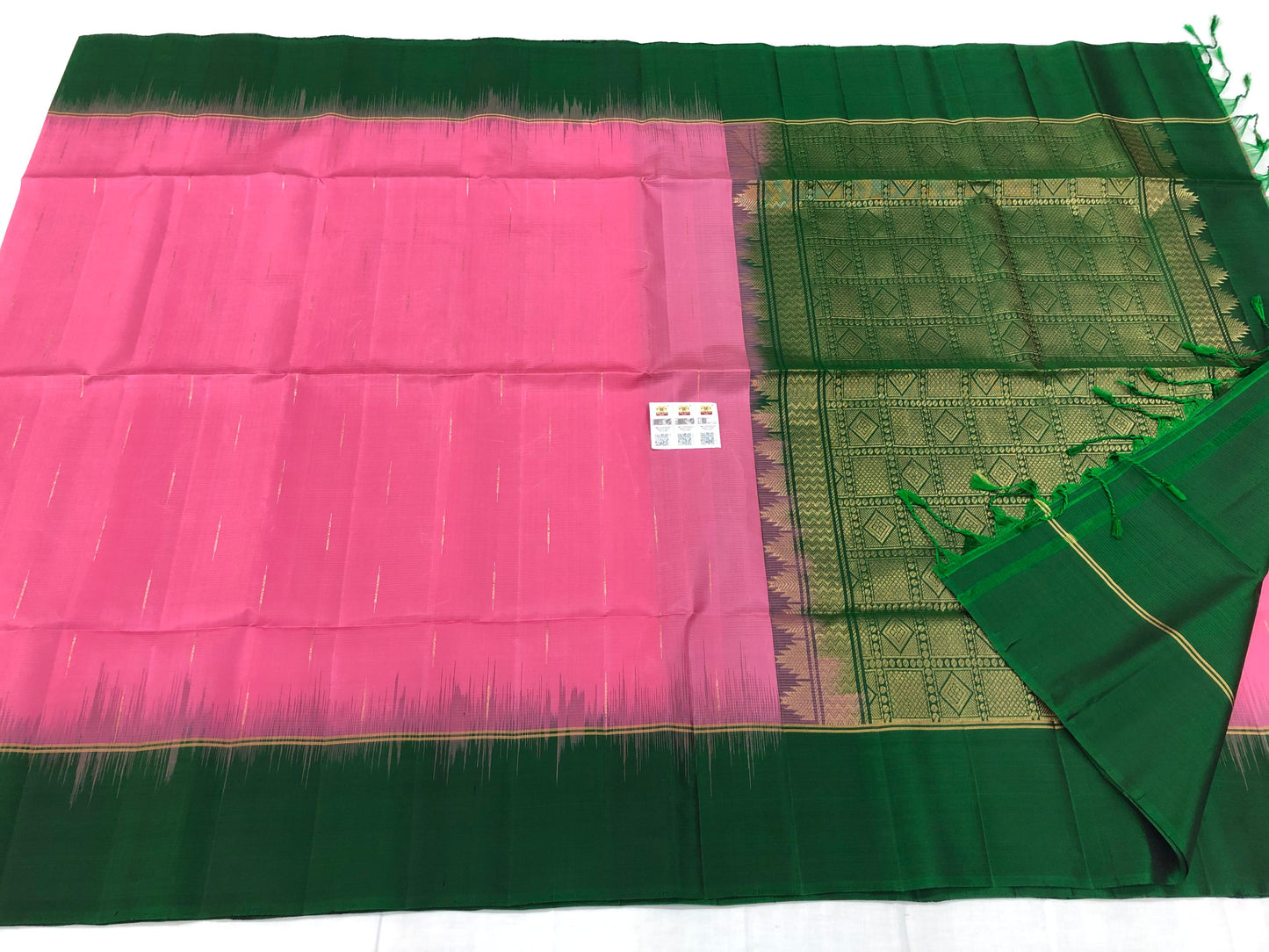 Kanchipuram Pattu Soft Silk Saree Pure Silk Bridal Sari Pink | SS8