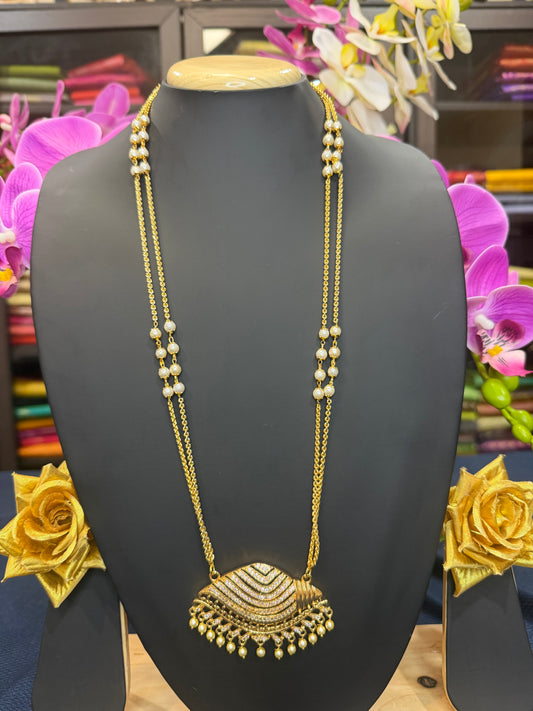 Impon Indian Necklace Multi Sanku Conch Pathakkam Haram N21