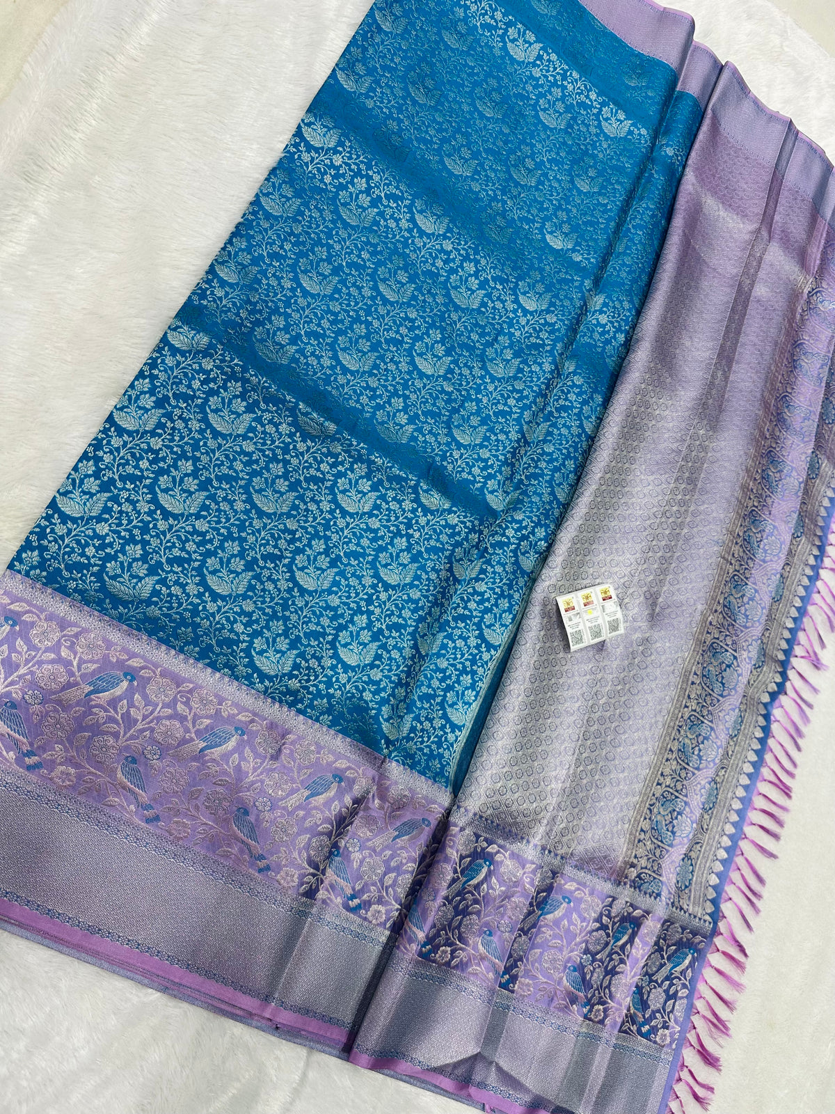 Bridal Kanchipuram Meenakari Pure Silk Saree Kanjivaram Sari SPK476
