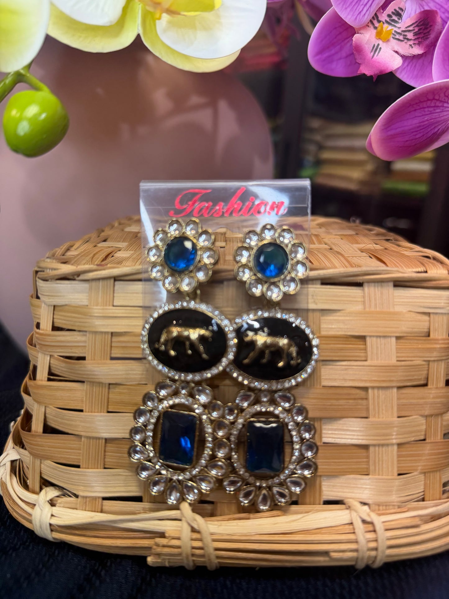 Purple Indian Sabyasachi Inspired Earrings Stylish Indian Jewellery E12