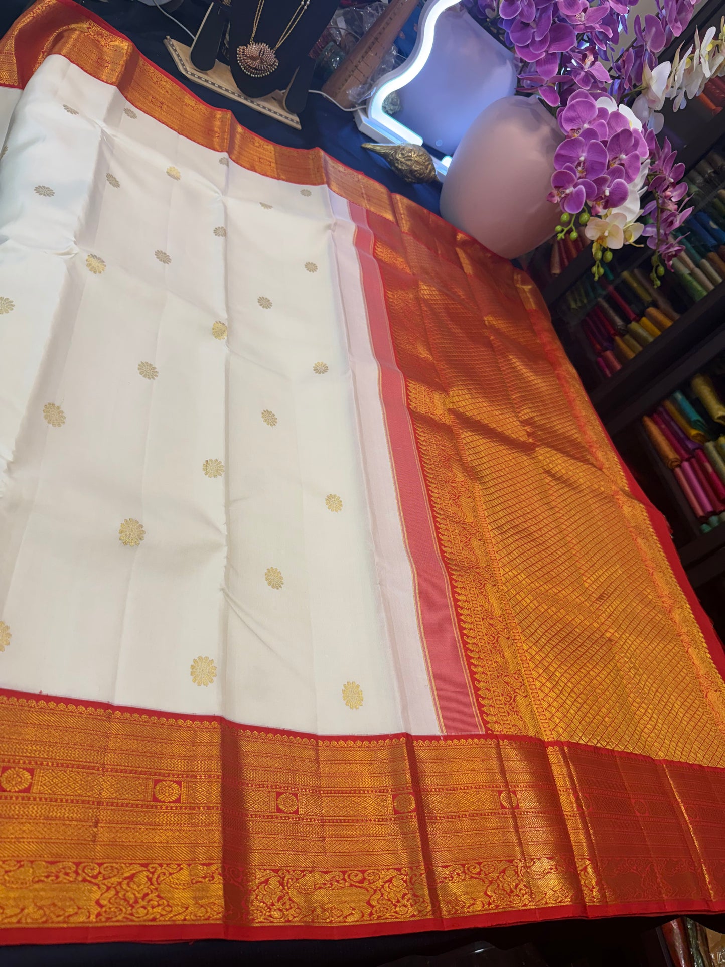 2g Gold Korvai Kanchipuram Pure Silk Saree Kanjivaram Sari| SPK202