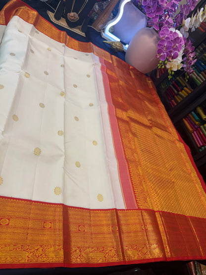 2g Gold Korvai Kanchipuram Pure Silk Saree Kanjivaram Sari| SPK202