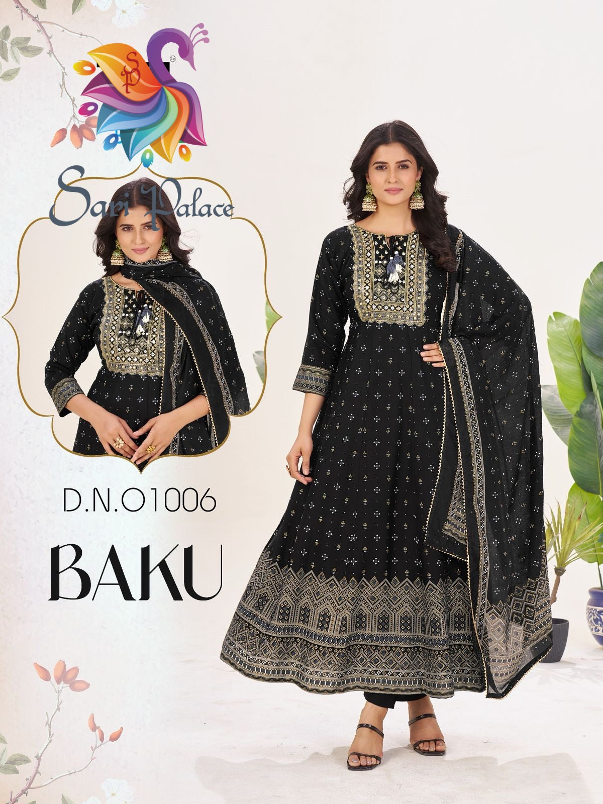 Green Indian Pakistani Anarkali Outfit Salwar Kameez Kurti Suit EID SS39