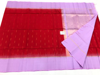 Kanchipuram Pattu Soft Silk Saree Pure Silk Bridal Sari Red | SS11