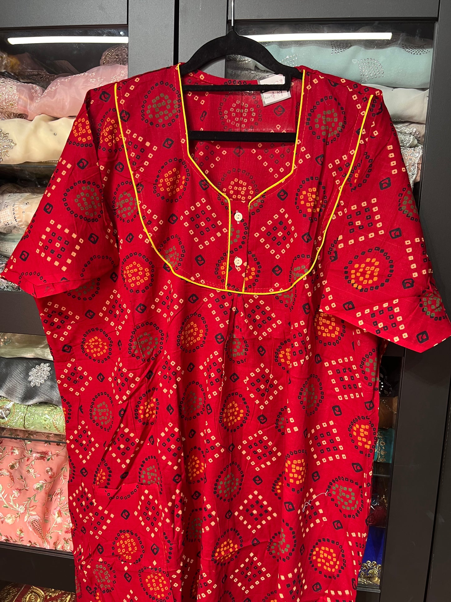 Free size Indian Cotton Nighty Nightgown NI29