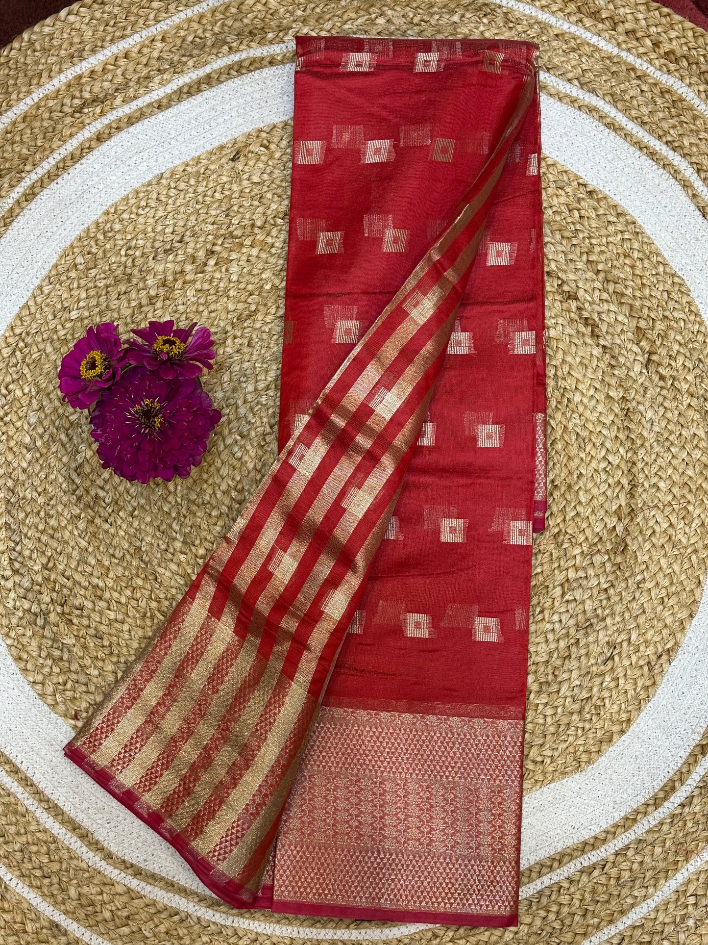 Red Sari Indian Saree S27