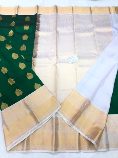 Kanchipuram Pure Silk Saree Bridal Indian Kanjivaram Sari SPK307