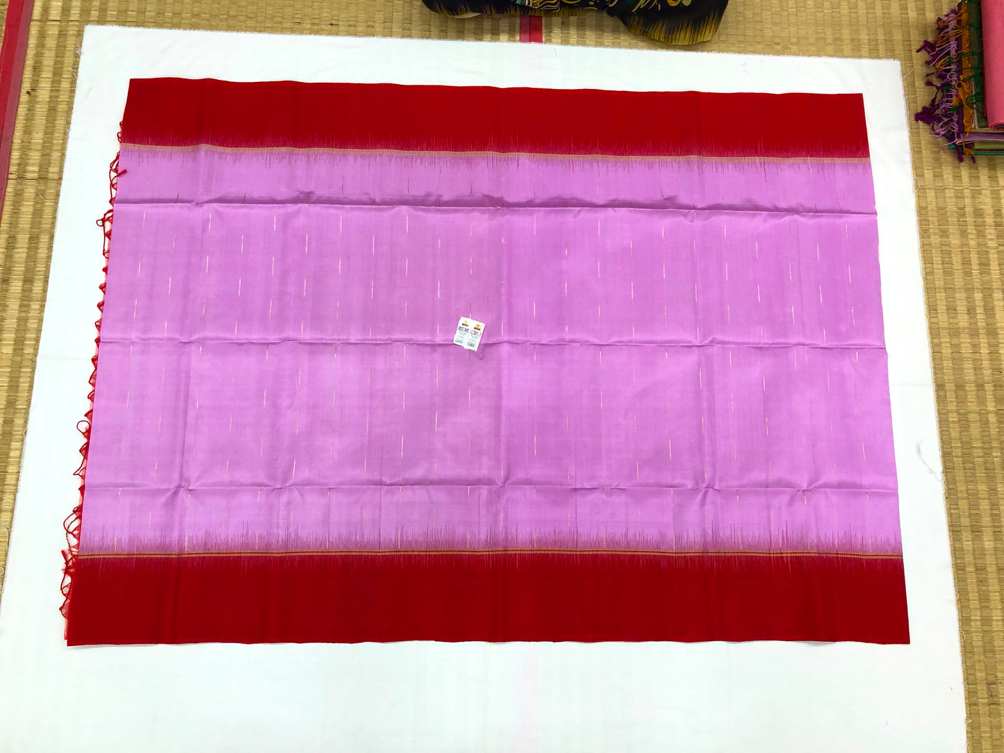 Pattu Soft Silk Indian Saree Pure Silk Sari Lavender Red SS49