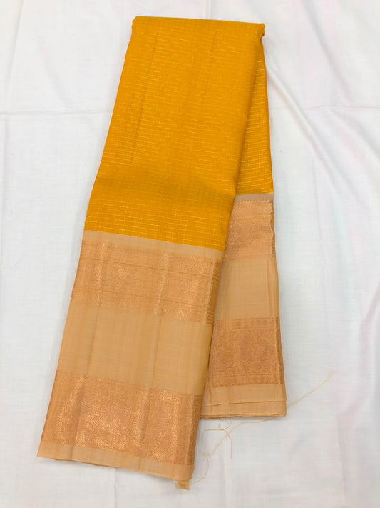 50/50 Blend Mix Kanchipuram Silk Saree Bridal Indian Kanjivaram Sari SPK352