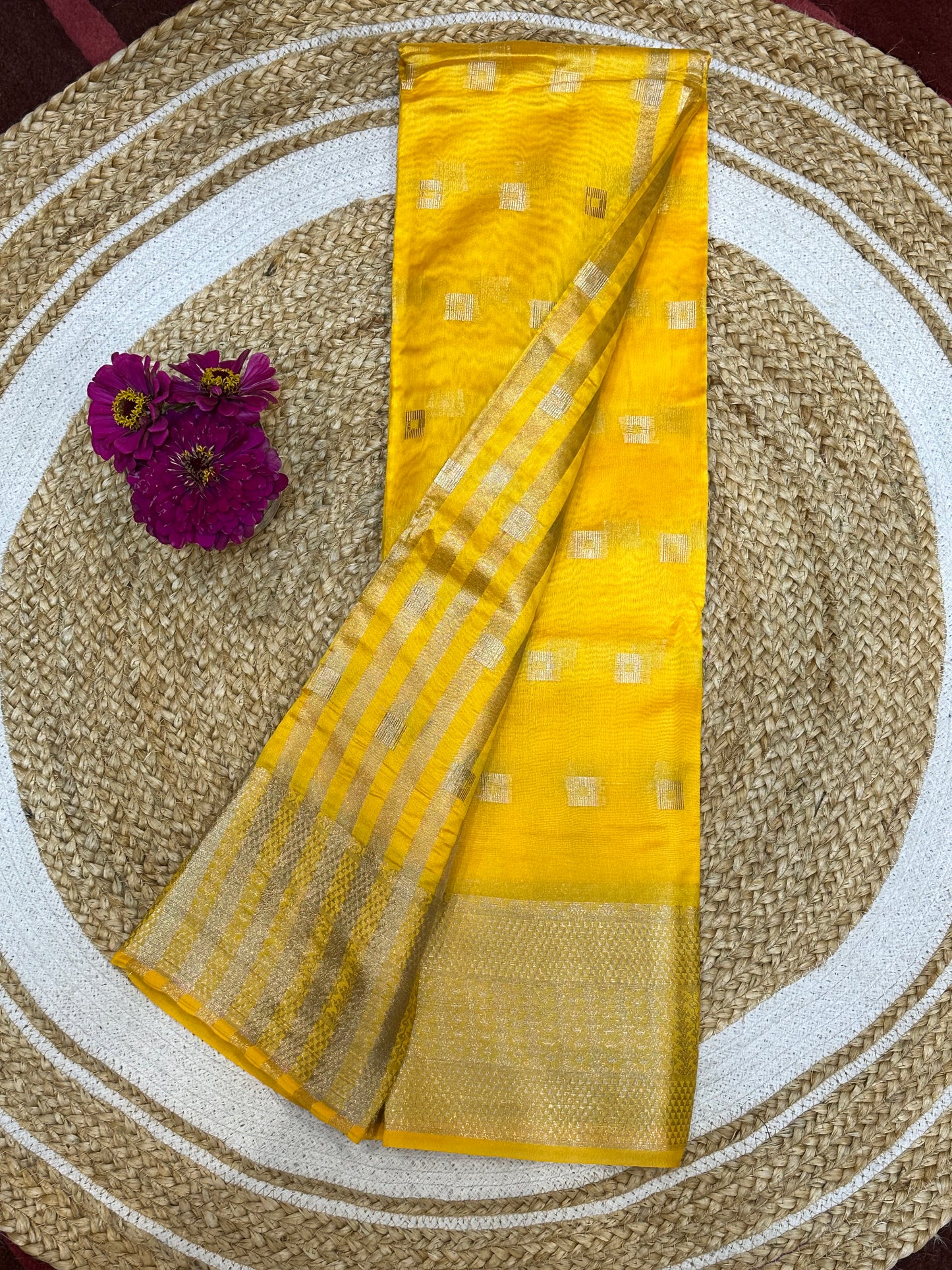 Yellow Sari Indian Saree S21