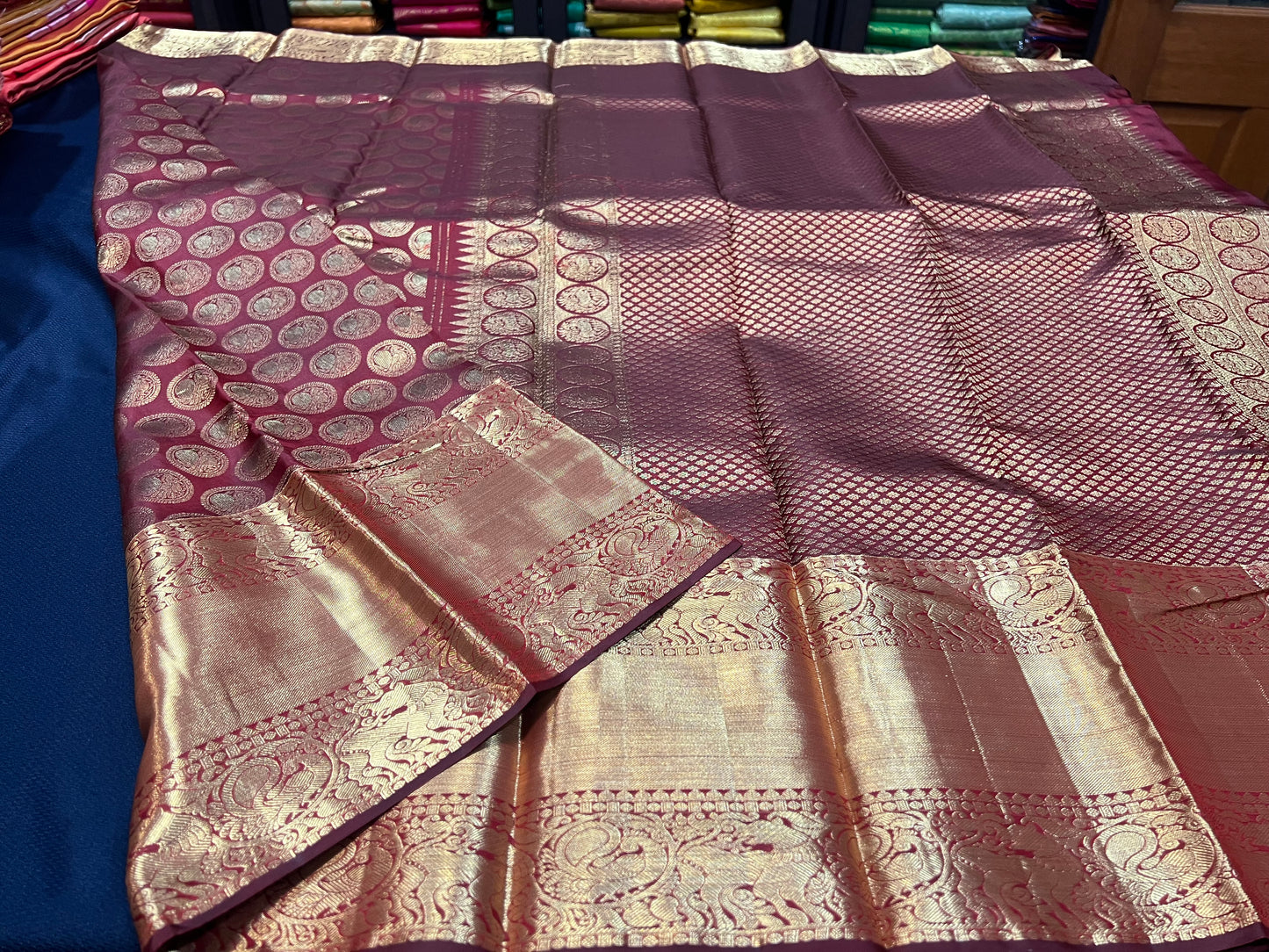 Kanchipuram Pure Silk Saree Maroon Kanjivaram Sari| SPK114