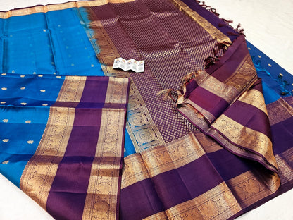 Kanchipuram Pure Silk Saree Bridal Indian Kanjivaram Sari SPK309