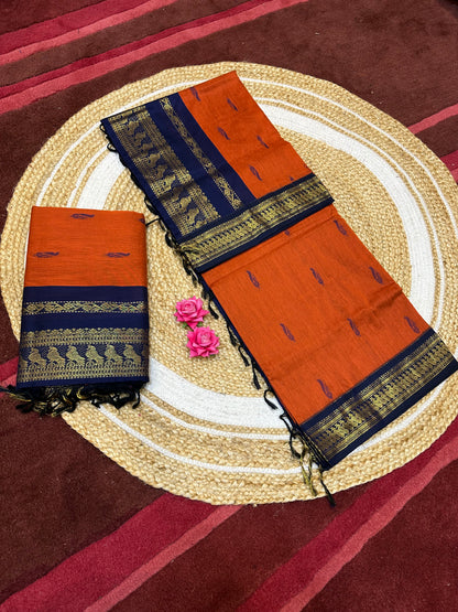 Kalyani Silk Cotton Traditional Sari South Indian Saree S140