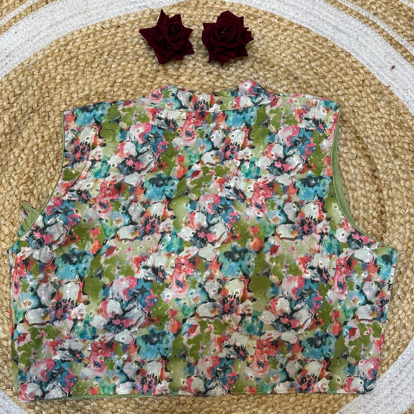 Cotton 38” Medium Sari Blouse Indian Saree Top B422