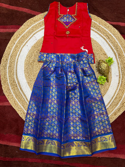 Indian Lehenga Pattu Pavadai Sattai Skirt Top G24