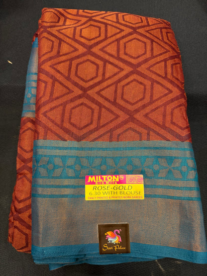 Brasso Sari Indian Fancy Casual wear Saree  SAR3