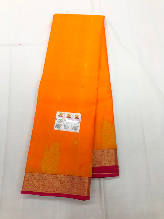 Kanchipuram Pure Silk Saree Bridal Indian Kanjivaram Sari SPK340
