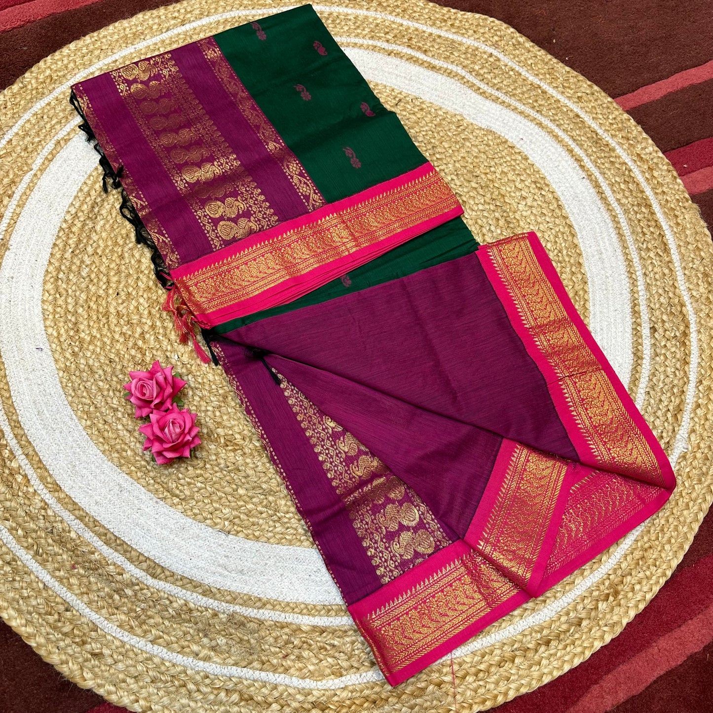 Kalyani Silk Cotton Traditional Sari South Indian Saree S140