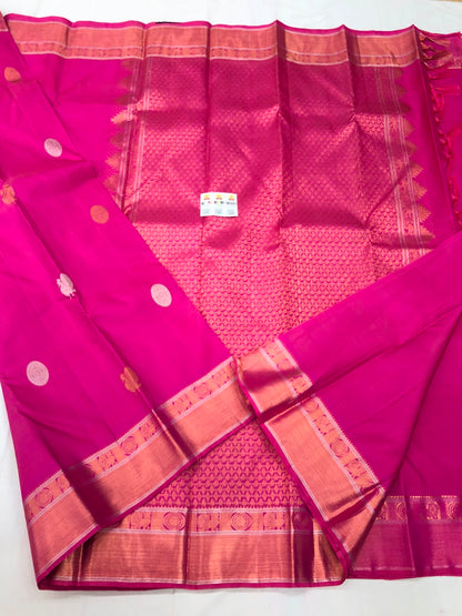 Kanchipuram Pure Silk Saree Bridal Indian Kanjivaram Sari SPK314
