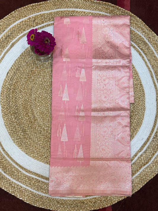 Pink Casual Sari Indian Saree S36
