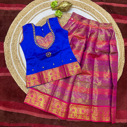 Indian Lehenga Pattu Pavadai Sattai Skirt Top G26