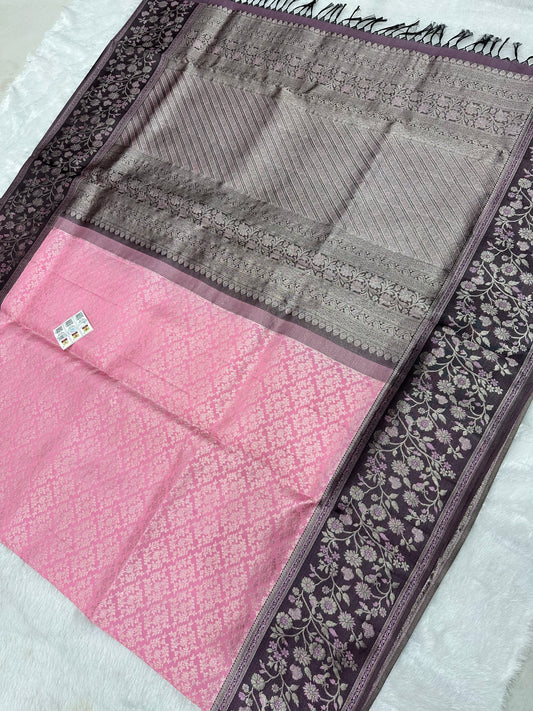 Bridal Kanchipuram Meenakari Pure Silk Saree Kanjivaram Sari SPK479