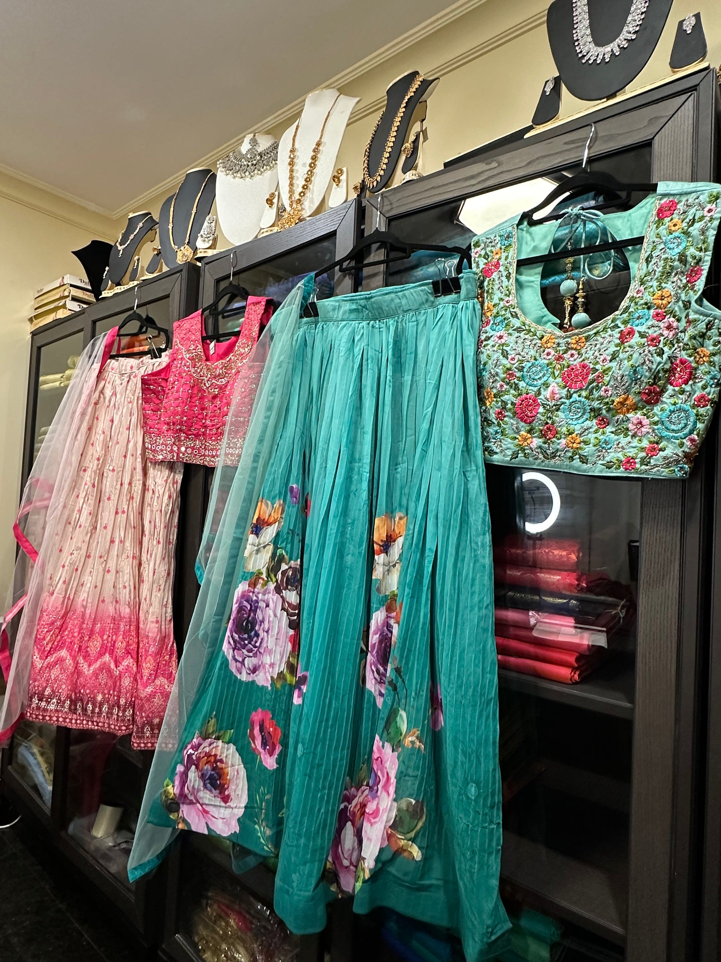 40” Indian Size Large size 10 Green Floral Lehenga L001