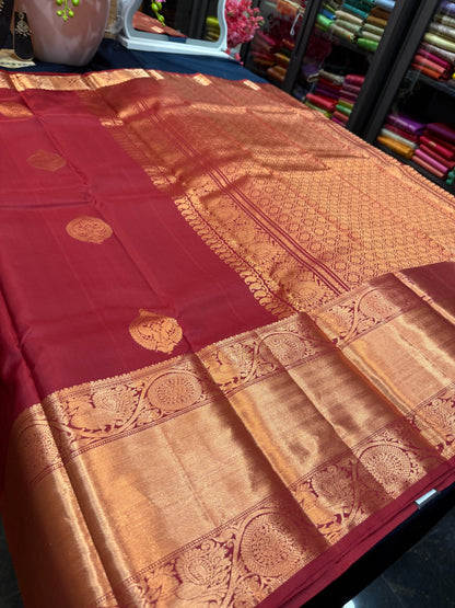 Kanchipuram Pure Silk Saree Kanjivaram Sari| SPK080