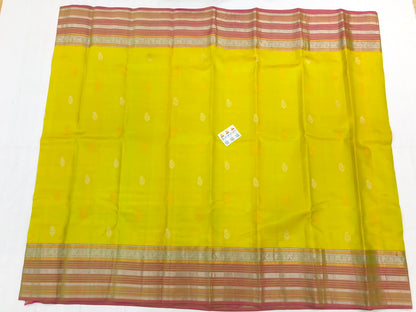 Kanchipuram Pure Silk Saree Bridal Indian Kanjivaram Sari SPK308