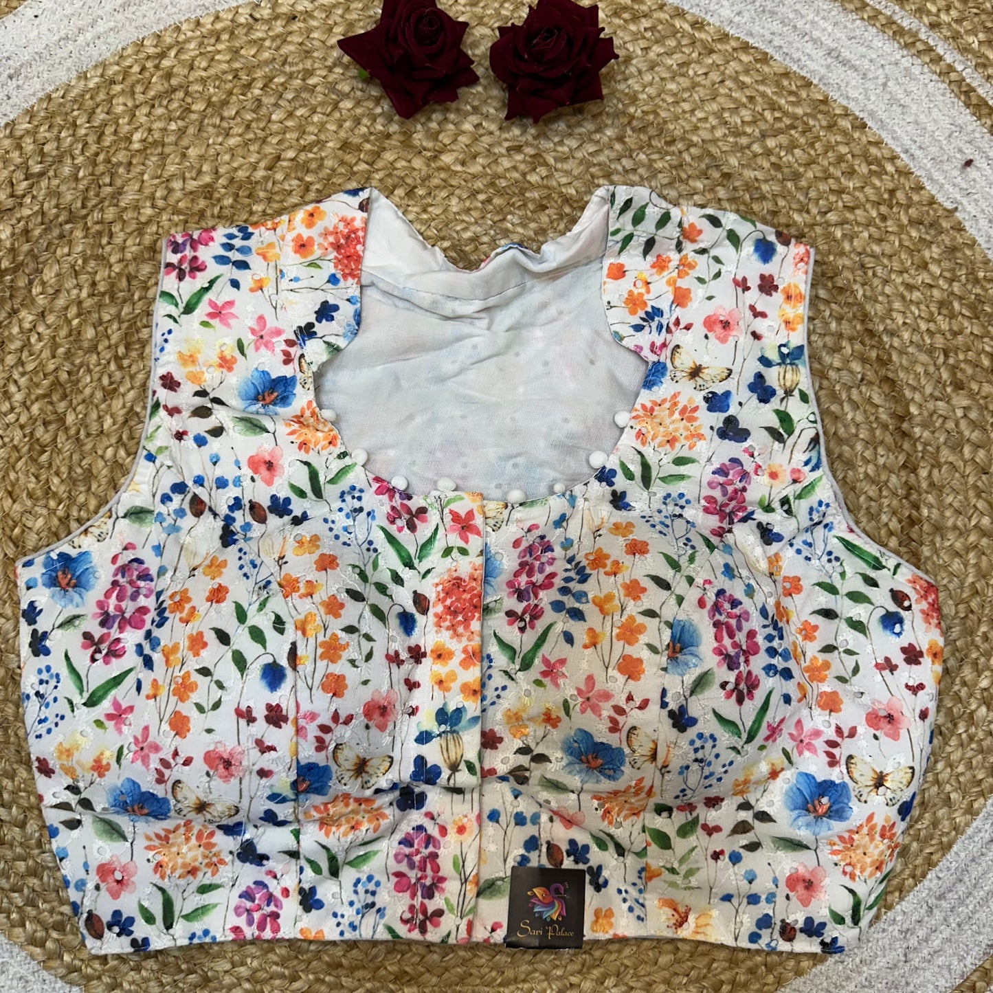 Cotton 38” Medium Sari Blouse Indian Saree Top B422