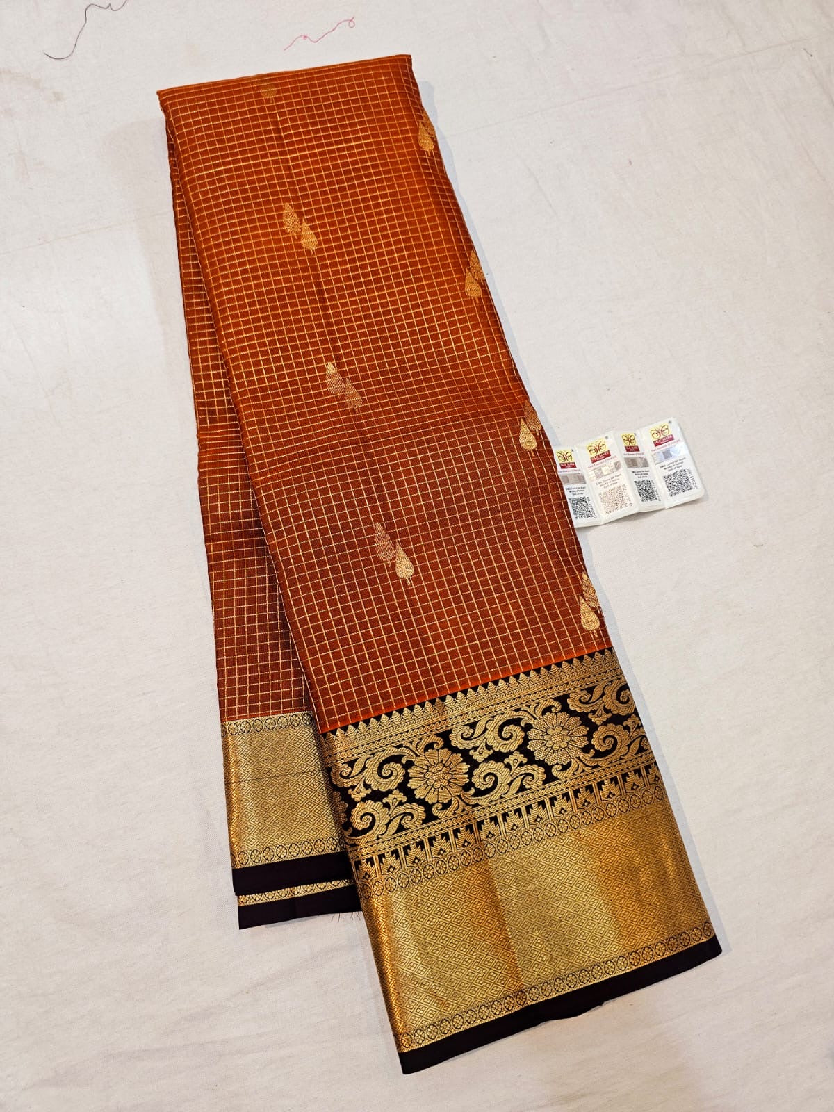 Kanchipuram Pure Silk Saree Bridal Indian Kanjivaram Sari SPK344