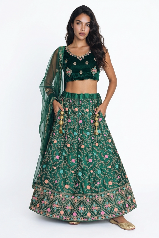 Indian velvet Lehenga Lehnga Diwali outfit Sydney Australia L14
