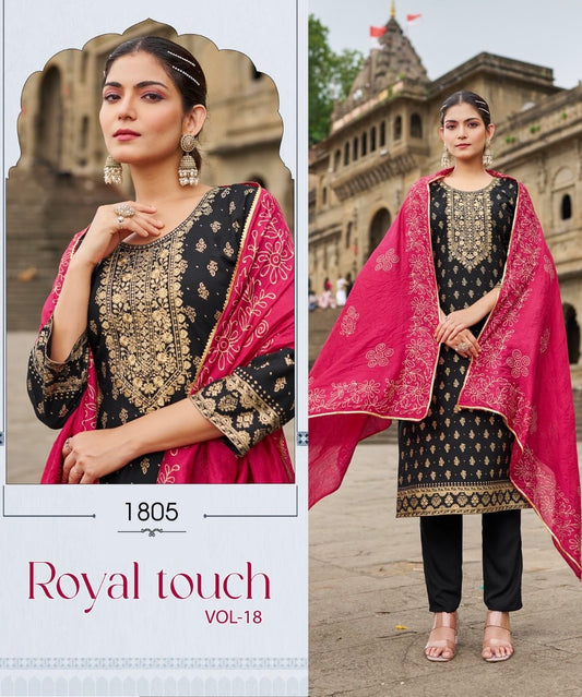 Indian Ladies Black Rayon Salwar Kameez Kurti Suit SS32