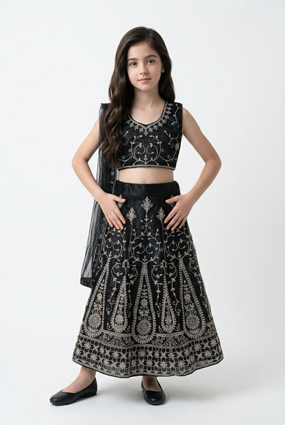 24” Size Age 4 Pink Indian Lehenga Pavadai Sattai Skirt Top G75 Col 1