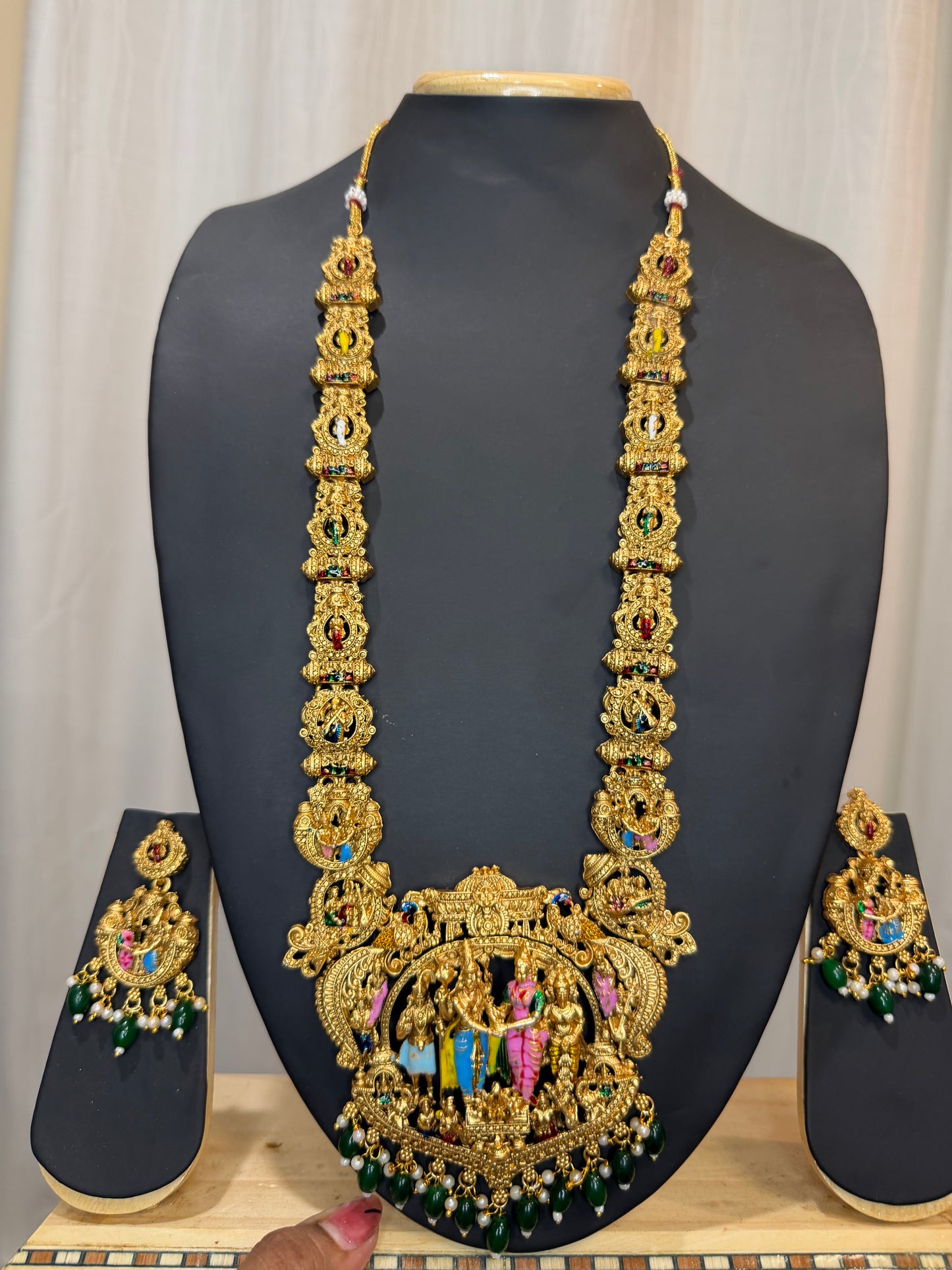 Srinivasa Kalyanam Haram Necklace & Earrings Jewellery Set N84
