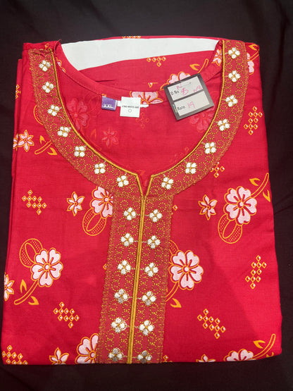 Free size Indian Cotton Nighty Nightgown NI8