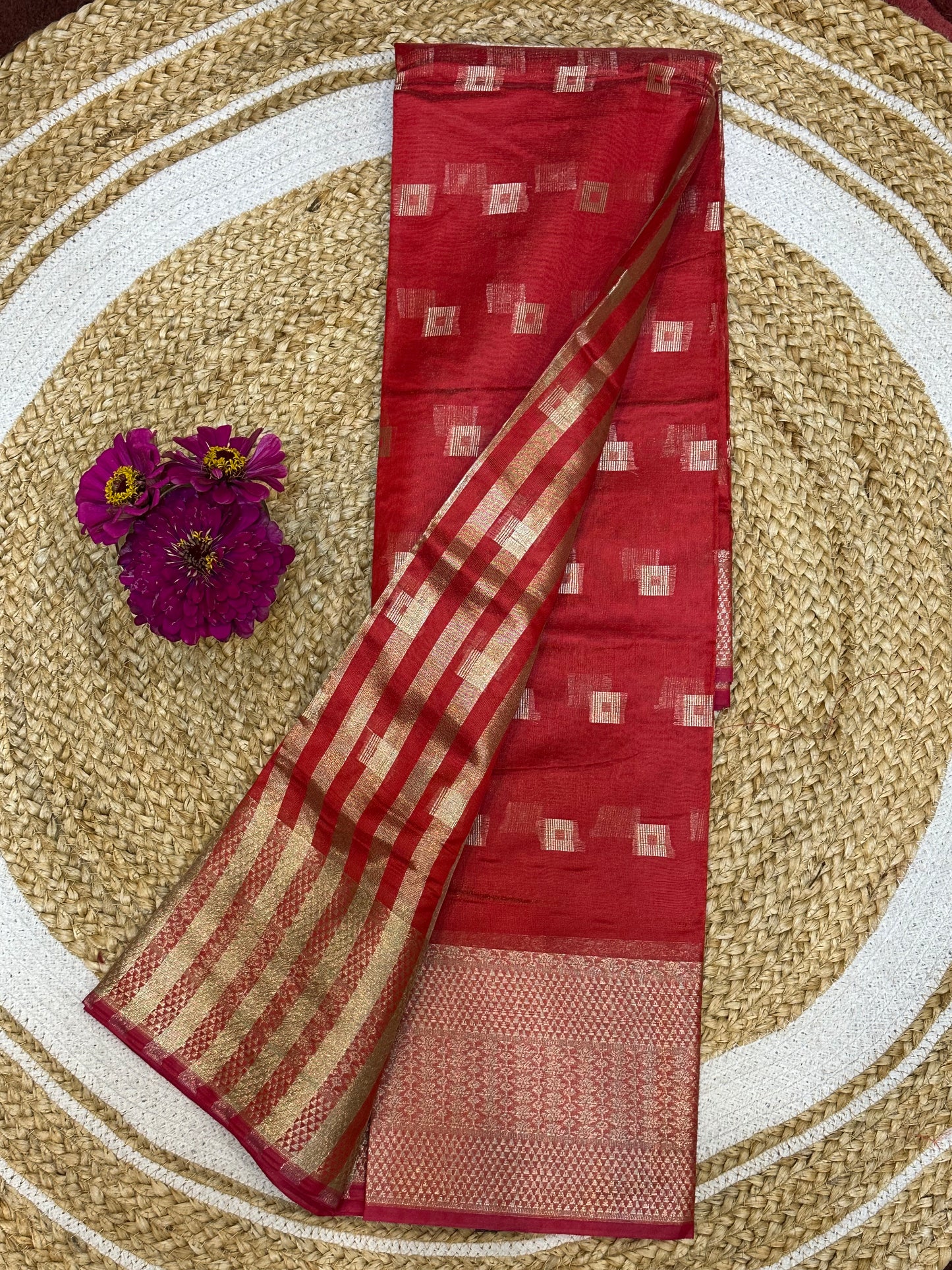 Red Sari Indian Saree S27
