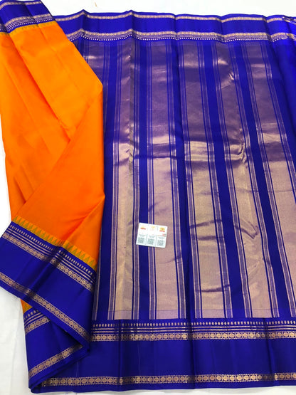 Kanchipuram Pure Silk Saree Bridal Indian Kanjivaram Sari SPK306