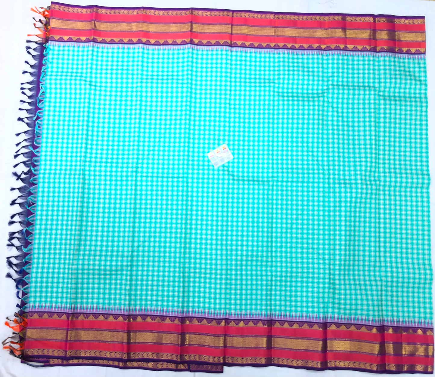 Retta Petta Kanchipuram Pure Silk Saree Bridal Vintage Kanjivaram Sari SPK295