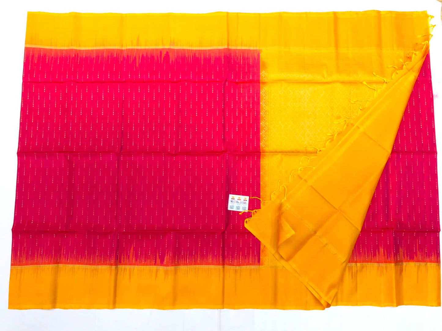 Kanchipuram Pattu Soft Silk Indian Saree Pure Silk Sari Yellow| SS30
