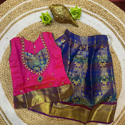 Indian Lehenga Pattu Pavadai Sattai Skirt Top G30