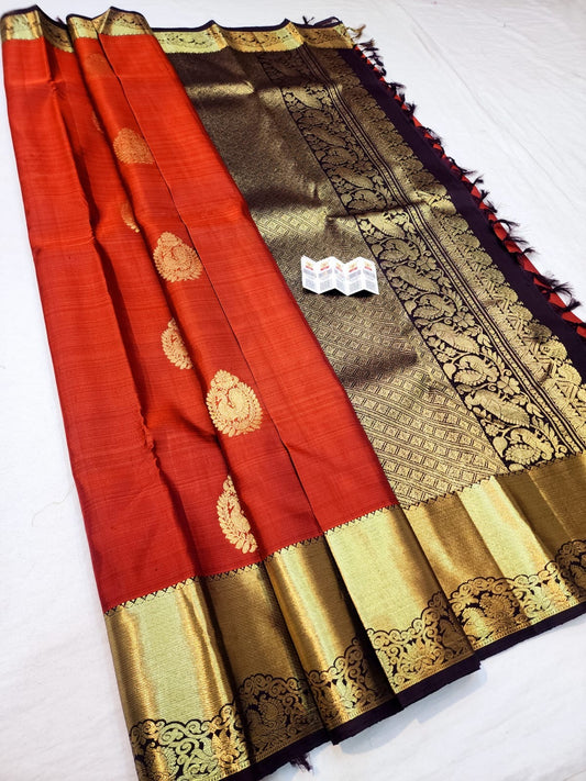Kanchipuram Pure Silk Saree Bridal Kanjivaram Sari SPK272