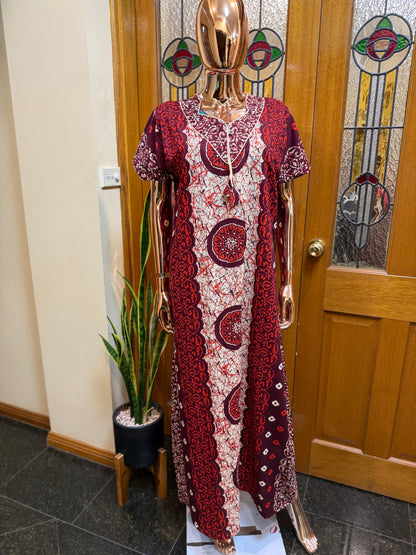 Free size Indian Cotton Nighty Nightgown NI1