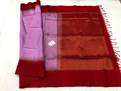 Kanchipuram Pattu Soft Silk Saree Pure Silk Bridal Sari Red | SS12
