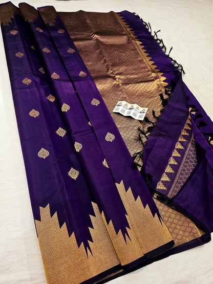Kanchipuram Pure Silk Saree Bridal Indian Kanjivaram Sari SPK320
