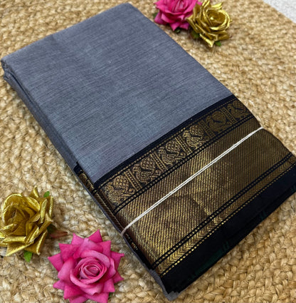 Chettinad Silk Cotton Traditional Kanchi Sari South Indian Saree S142