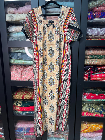 Free size Indian Cotton Nighty Nightgown NI26