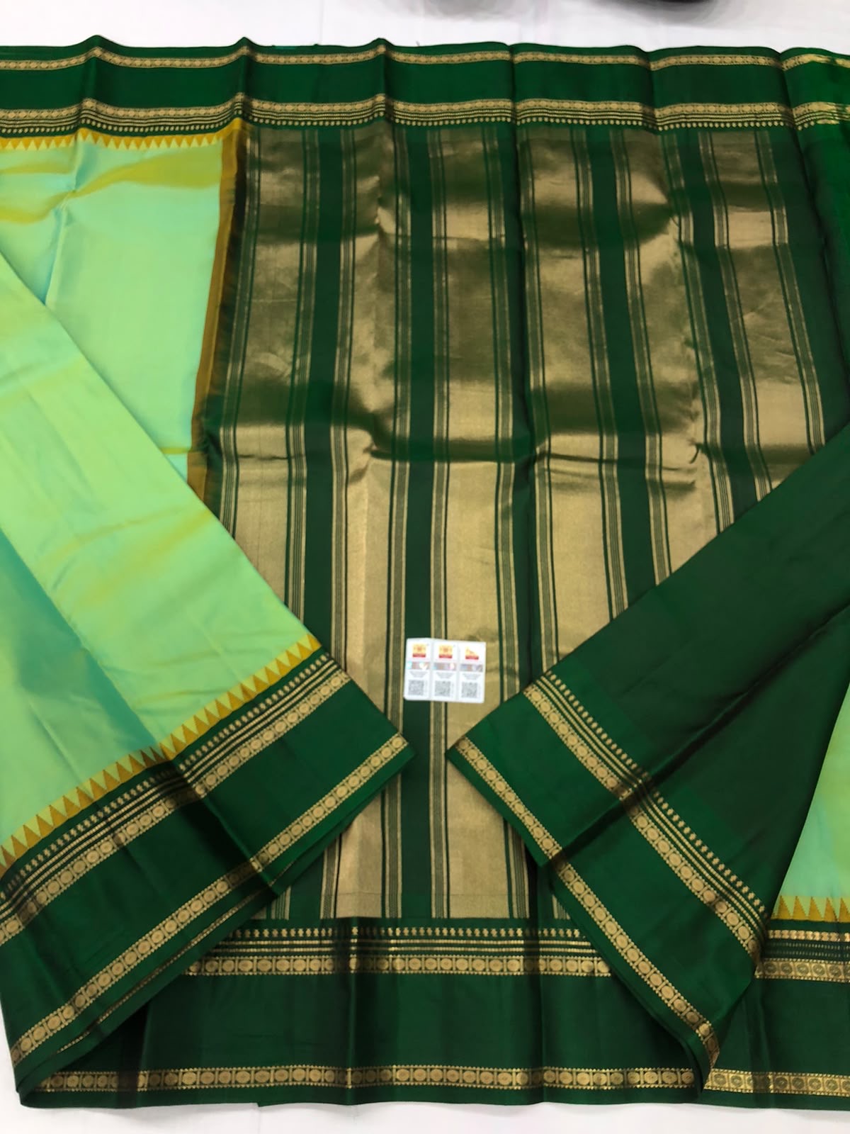 Vintage Kanchipuram Pure Silk Saree Bridal Indian Kanjivaram Sari SPK334
