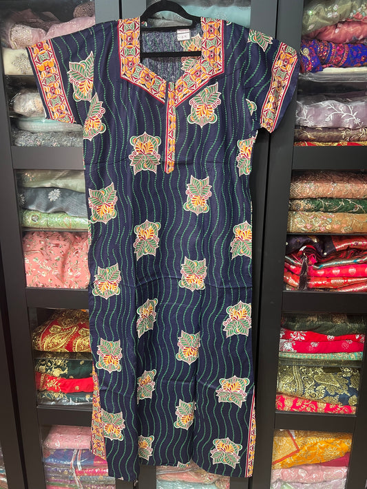 Free size Indian Cotton Nighty Nightgown NI22