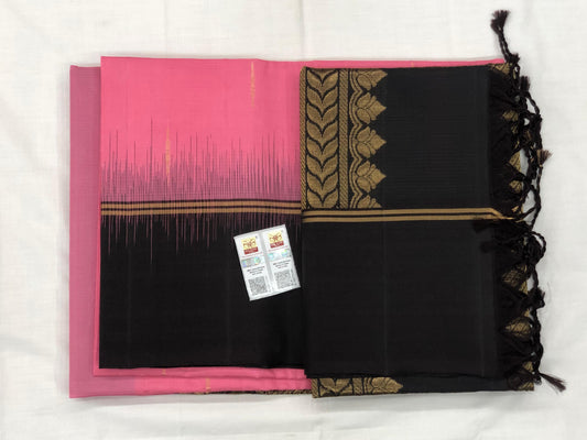 Pattu Soft Silk Indian Saree Pure Silk Sari Pink Brown SS47